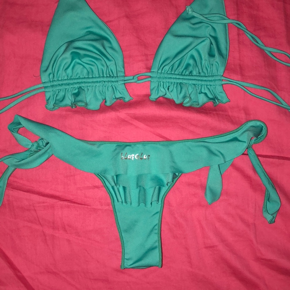 Super cute Blue Glue thong bikini